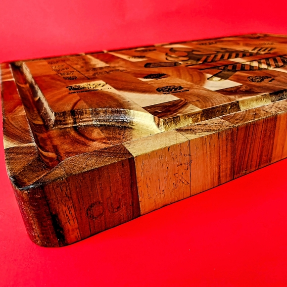 Custom Laser engraved end grain cutting board - Picture 6 of 7